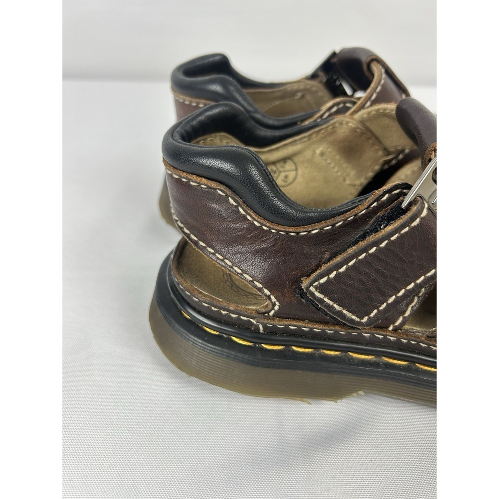 Vintage Y2K Dr Martens 9064 Brown Leather Fisherman Sandals Womens 8 Made in UK - Picture 8 of 13